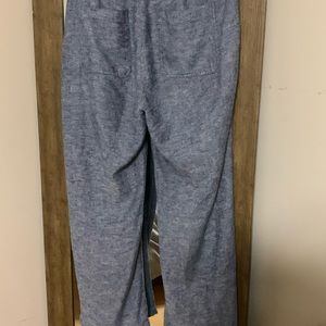Wide leg linen pants